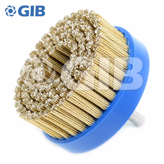 High Quality Knotted Brass Coated Steel Wire Disc Brush